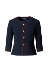 【プレシャスラインシリーズ】全1色・七分袖サマージャケット（ファインカルゼ）