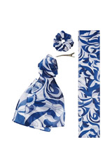 【全3色】スカーフ＆シュシュ（クリップ付き）