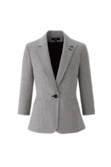 【全2色】七分袖ジャケット（ジュエリーストライプ）