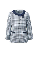 【全1色】オーバーブラウス（10面体カット・エコ素材・八分袖）