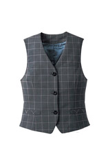 【全1色】ベスト（ファインチェック柄）