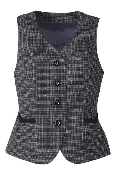 【全3色】ベスト（ツイーディーチェック/調整ベルト・大容量両脇ポケット）