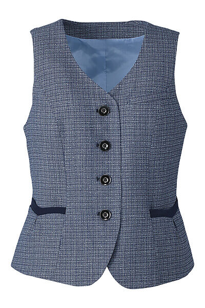 【全3色】ベスト（ツイーディーチェック/調整ベルト・大容量両脇ポケット）