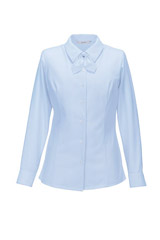 【全4色】リボン付き長袖ブラウス（ストレッチ・吸汗・速乾・防汚・UVカット・透けにくい・ニット）