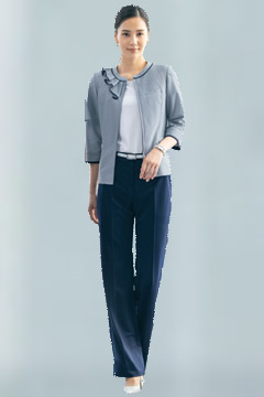 オーバーブラウス（八分袖・抗ウイルス加工・消臭・通気度203cc）