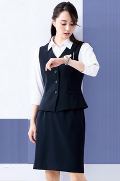 【全2色】ベスト（ストレッチカルゼ/背ベルト調節可能）