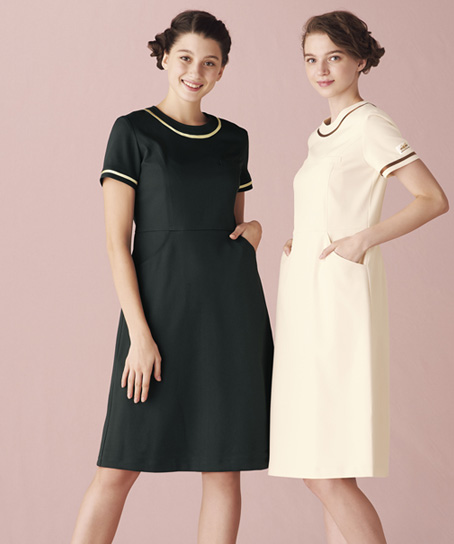 【MICHEL KLEIN】全3色・ミッシェルクラン ワンピース（透け防止・ストレッチ）