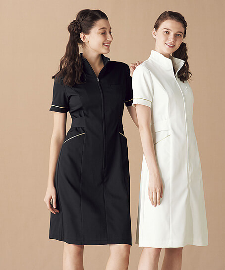 【MICHEL KLEIN】全3色・ミッシェルクラン　ワンピース（透け防止・ストレッチ）