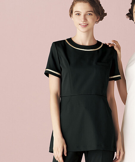 【MICHEL KLEIN】全3色・ミッシェルクラン  チュニック（透け防止・ストレッチ・レディース）