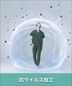 抗ウイルス加工白衣