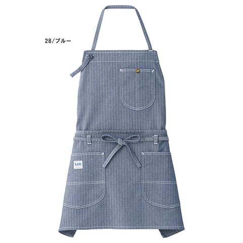 【Lee】全13色・2WAYデニムエプロン（首掛け・前中心丈：69.5cm）