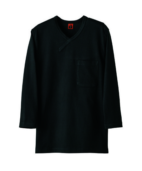 【全3色】7分袖ニットシャツ（綿100％/男女兼用）