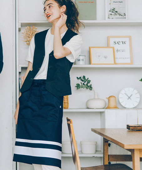 【BLANCE】サロンエプロン（丈：63㎝・男女兼用）