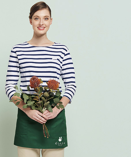 【WEB限定特価】ショート前掛け（撥水・丈39㎝）T6878