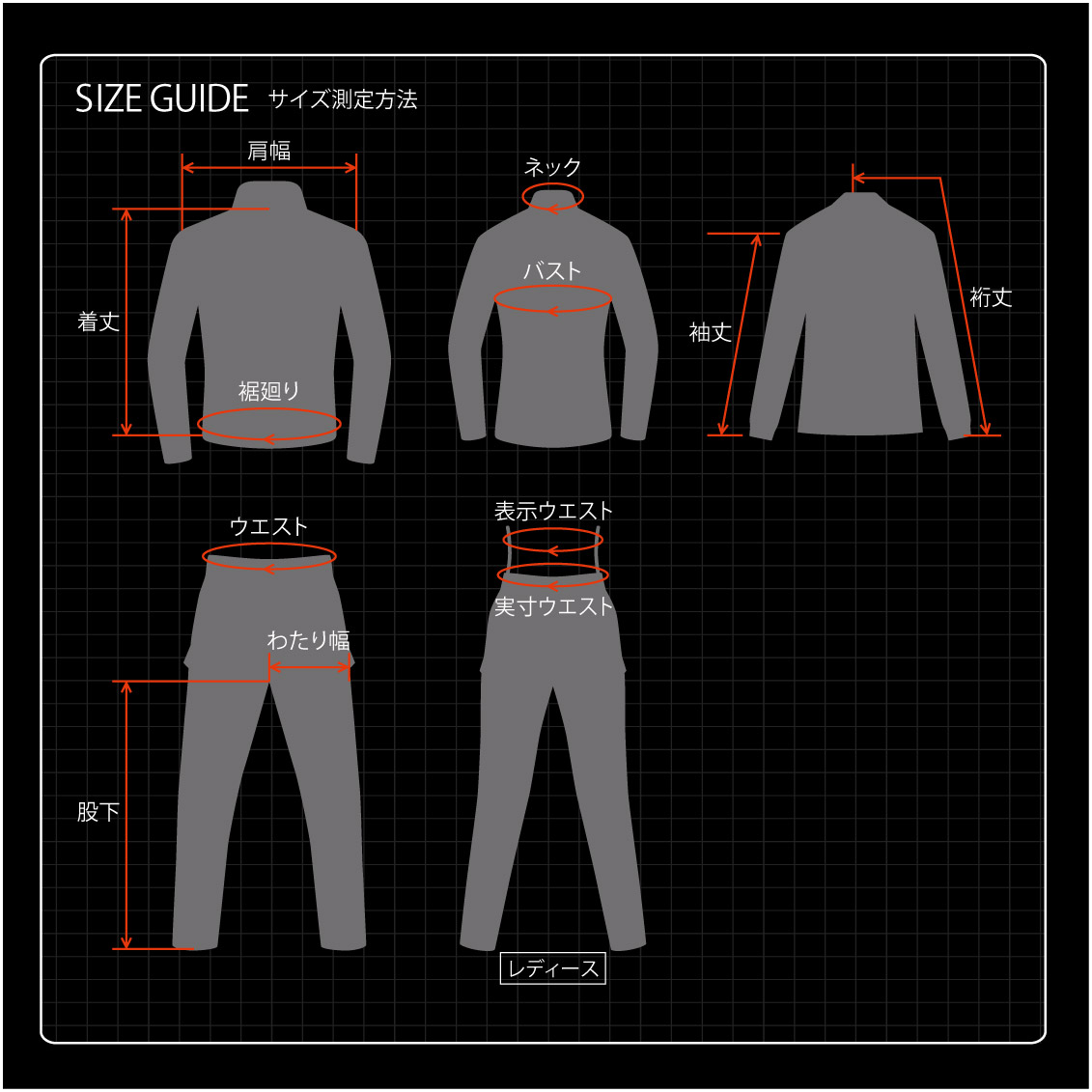 サイズの測り方